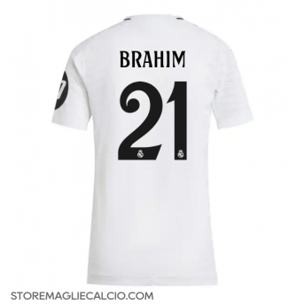 Real Madrid Brahim Diaz #21 Maglia Gara Casa Repliche 2024-25 Donna